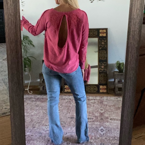 Free People Rugged Pink Long Sleeve Tunic - Picture 1 of 16